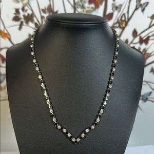 Elegant Black and Silver Necklace